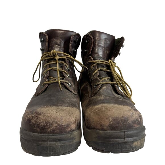 Red wing work boots Men 11.5 steel toe ASTM F 2413-11 M/I/75C/75 EH‎ brown - Picture 2 of 6